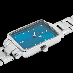Montre Femme ARIANE Cadran Bleu Bracelet Acier Argenté