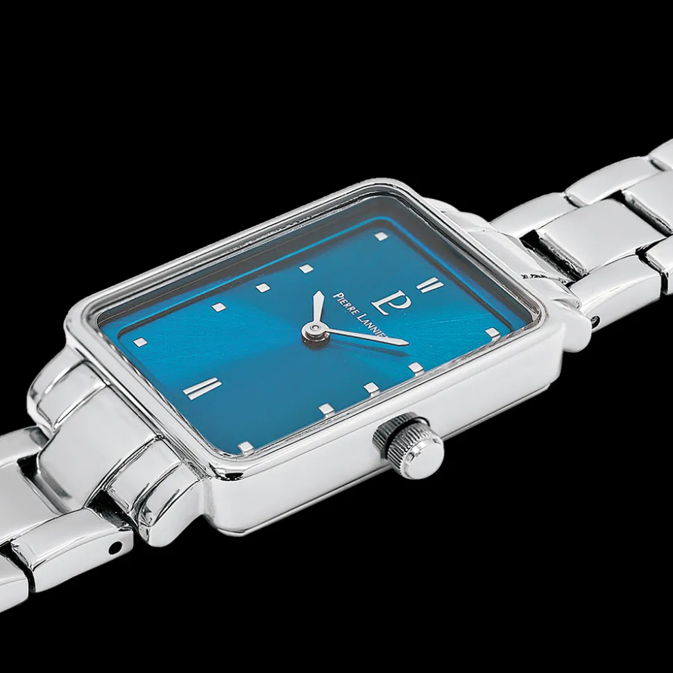 Montre Femme ARIANE Cadran Bleu Bracelet Acier Argenté