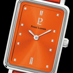 Montre Femme ARIANE Cadran Orange Bracelet Cuir Orange