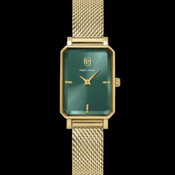 Montre Femme ARIANE Doré Cadran Vert Bracelet Acier milanais Doré 12 MM