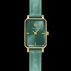 Montre Femme ARIANE Doré Cadran Vert Bracelet Cuir Vert 12 MM