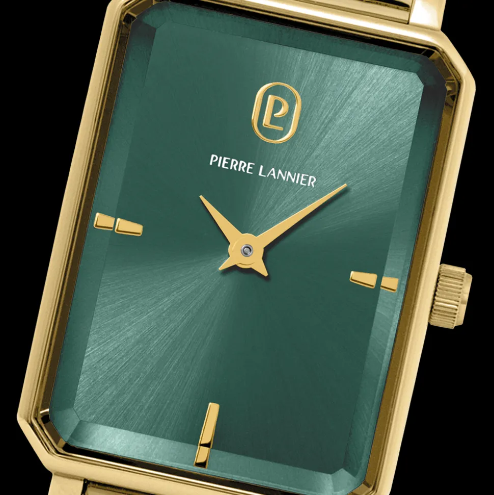 Montre Femme ARIANE Doré Cadran Vert Bracelet Acier milanais Doré 12 MM