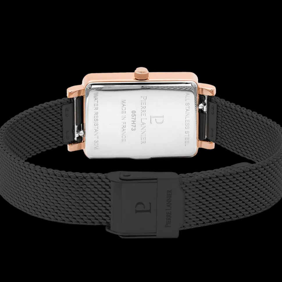 Montre Femme ARIANE Doré-rose Cadran Gris Bracelet Acier milanais Gris 12 MM