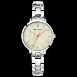 Montre Femme AURA Cadran Blanc Bracelet Acier Argenté