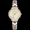 Montre Femme AURA Cadran Blanc Bracelet Acier Bicolore