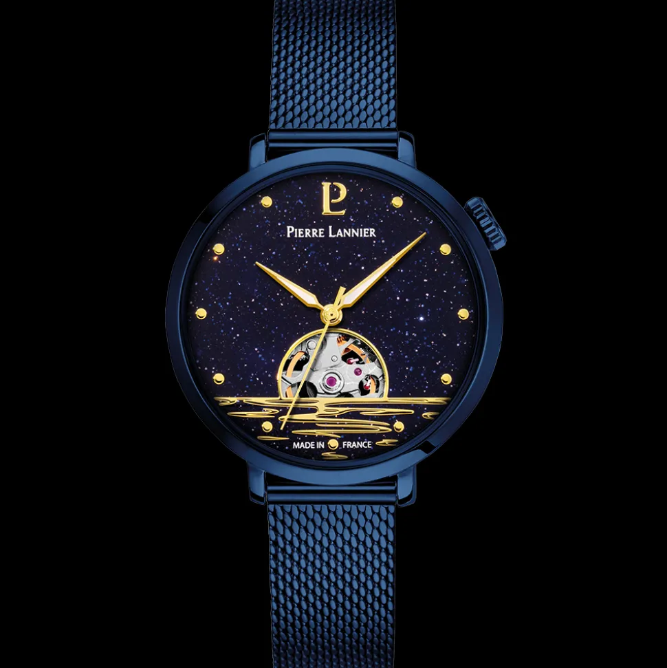 Montre Femme AUSTRALE Bleu Cadran Bleu Bracelet Acier milanais Bleu 14 MM