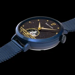 Montre Femme AUSTRALE Bleu Cadran Bleu Bracelet Acier milanais Bleu 14 MM
