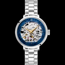 Montre Femme AUTOMATIC Argenté Cadran Bleu Bracelet Acier Argenté 14 MM
