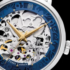Montre Femme AUTOMATIC Argenté Cadran Bleu Bracelet Acier Argenté 14 MM