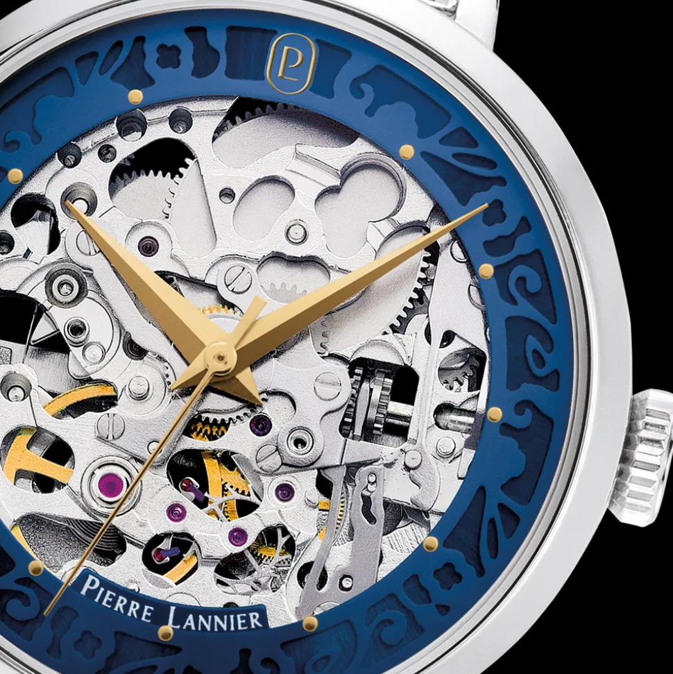 Montre Femme AUTOMATIC Argenté Cadran Bleu Bracelet Acier Argenté 14 MM