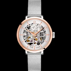 Montre Femme AUTOMATIC Cadran Argenté Bracelet Acier milanais Argenté