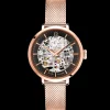 Montre Femme AUTOMATIC Cadran Noir Bracelet Acier milanais Doré rose