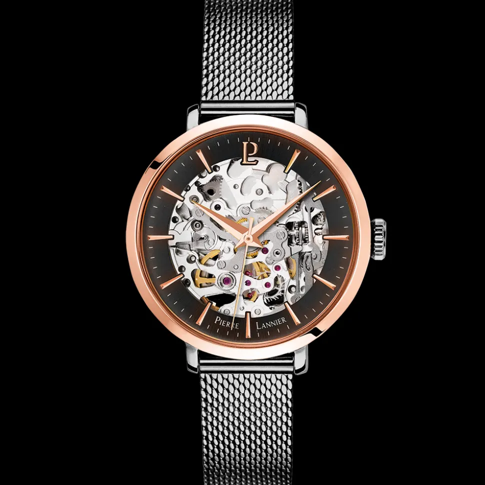 Montre Femme AUTOMATIC Cadran Gris Bracelet Acier milanais Gris