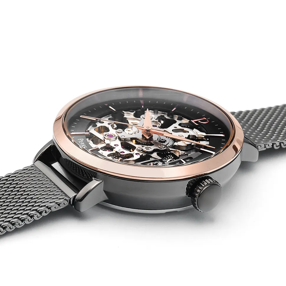 Montre Femme AUTOMATIC Cadran Gris Bracelet Acier milanais Gris