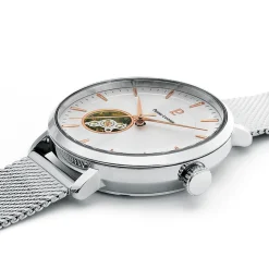 Montre Femme AUTOMATIC Cadran Argenté Bracelet Acier milanais Argenté