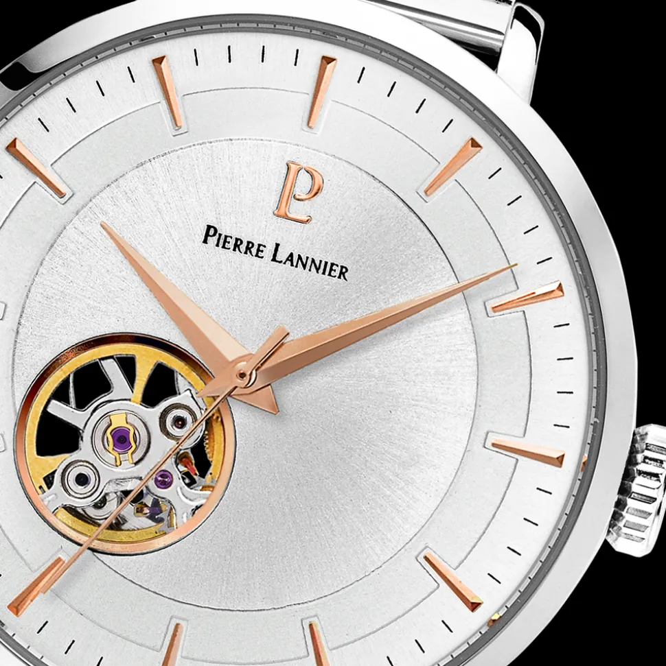 Montre Femme AUTOMATIC Cadran Argenté Bracelet Acier milanais Argenté