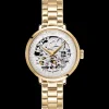 Montre Femme AUTOMATIC Doré Cadran Argenté Bracelet Acier Doré 14 MM
