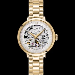 Montre Femme AUTOMATIC Doré Cadran Argenté Bracelet Acier Doré 14 MM