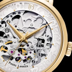 Montre Femme AUTOMATIC Doré Cadran Argenté Bracelet Acier Doré 14 MM