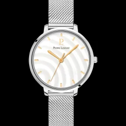 Montre Femme BETTY Cadran Blanc Bracelet Acier milanais Argenté