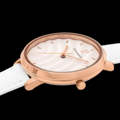 Montre Femme BETTY Cadran Blanc Bracelet Cuir  Blanc