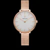 Montre Femme CAPRICE Cadran Argenté Bracelet Acier milanais Doré rose