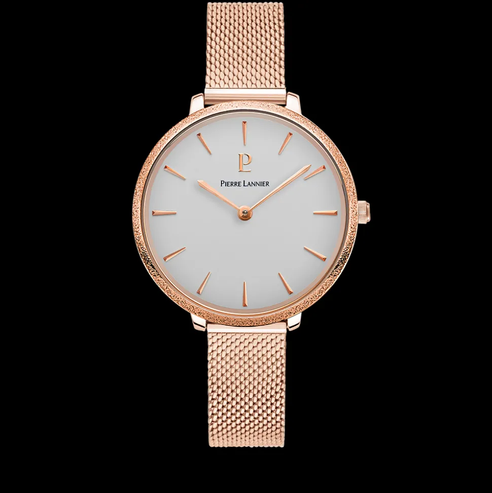 Montre Femme CAPRICE Cadran Argenté Bracelet Acier milanais Doré rose