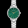 Montre Femme CHOUQUETTE Argenté Cadran Vert Bracelet Acier Argenté 12 MM