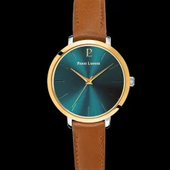 Montre Femme CHOUQUETTE Cadran Vert Bracelet Cuir Brun