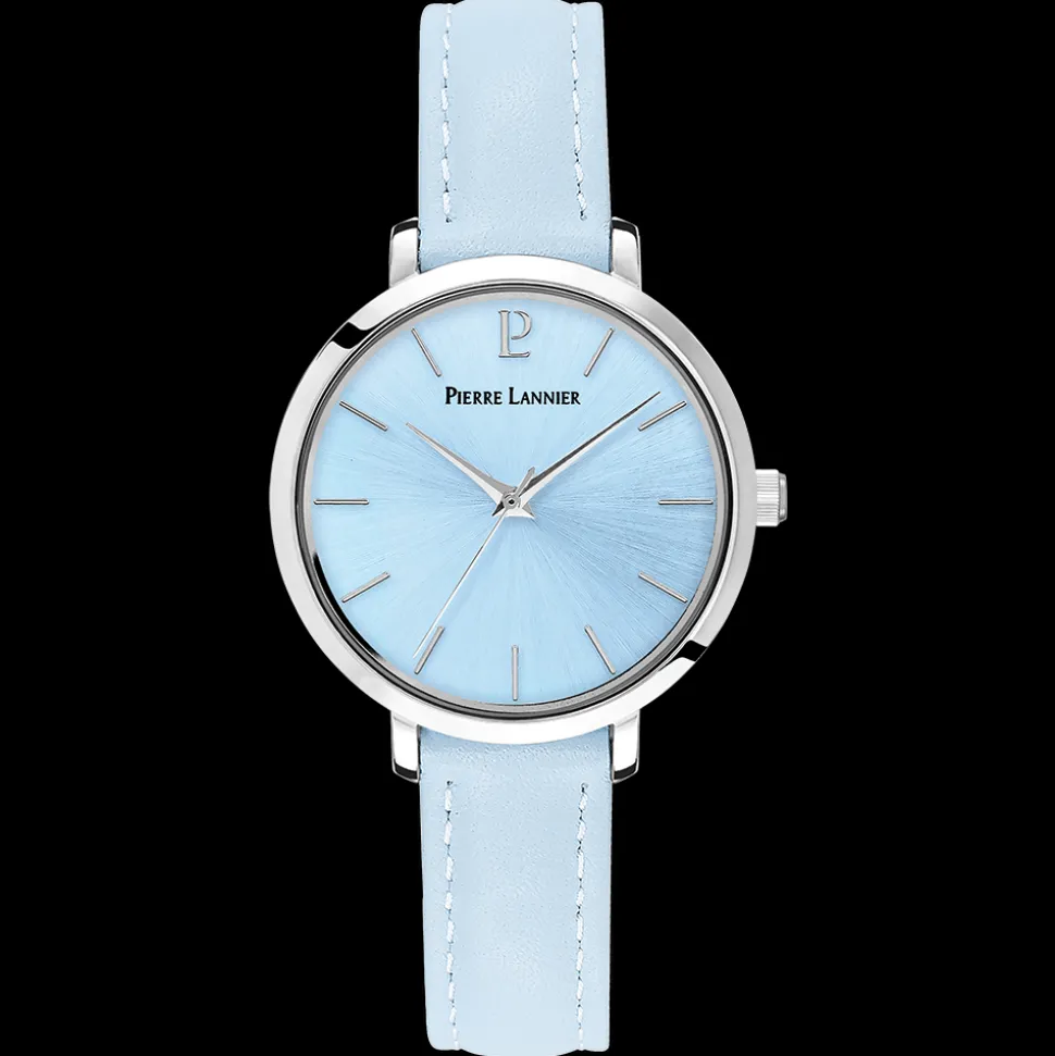 Montre Femme CHOUQUETTE Cadran Bleu Bracelet Cuir Bleu