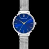 Montre Femme CHOUQUETTE Cadran Bleu Bracelet Acier milanais Argenté