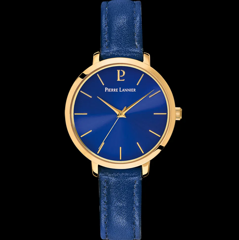 Montre Femme CHOUQUETTE Cadran Bleu Bracelet Cuir Bleu