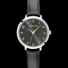 Montre Femme CHOUQUETTE Cadran Gris Bracelet Cuir  Noir