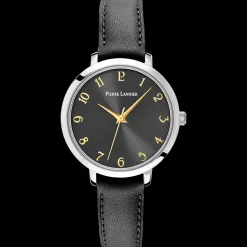 Montre Femme CHOUQUETTE Cadran Gris Bracelet Cuir Noir