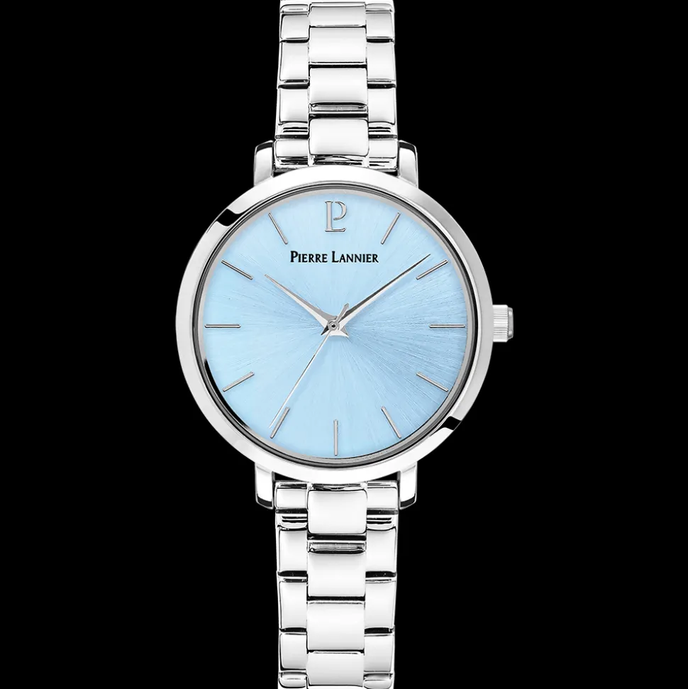 Montre Femme CHOUQUETTE Cadran Bleu Bracelet Acier Argenté