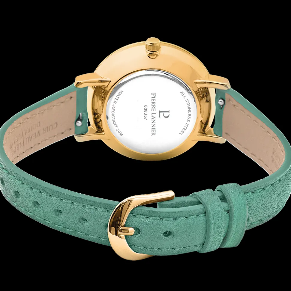 Montre Femme CHOUQUETTE Cadran Vert Bracelet Cuir Vert