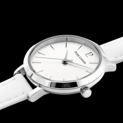 Montre Femme CHOUQUETTE Cadran Blanc Bracelet Cuir Blanc