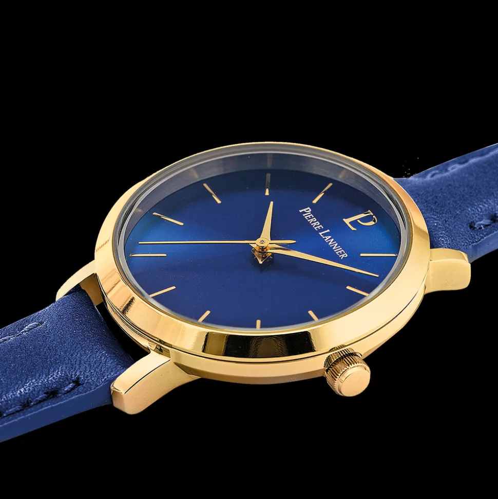 Montre Femme CHOUQUETTE Cadran Bleu Bracelet Cuir Bleu