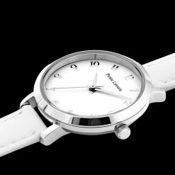 Montre Femme CHOUQUETTE Cadran Blanc Bracelet Cuir Blanc