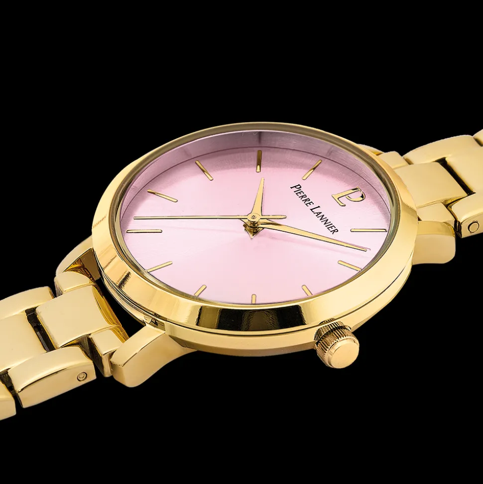 Montre Femme CHOUQUETTE Cadran Rose Bracelet Acier Doré