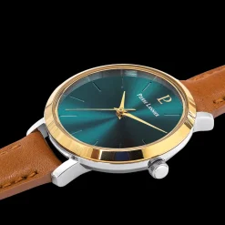 Montre Femme CHOUQUETTE Cadran Vert Bracelet Cuir Brun
