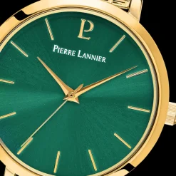 Montre Femme CHOUQUETTE Cadran Vert Bracelet Acier Doré