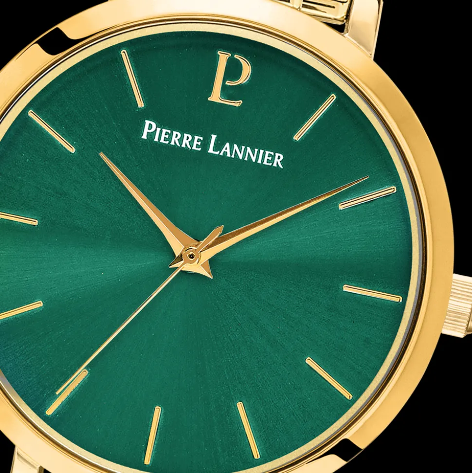 Montre Femme CHOUQUETTE Cadran Vert Bracelet Acier Doré