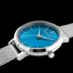 Montre Femme CHOUQUETTE Cadran Bleu Bracelet Acier milanais Argenté