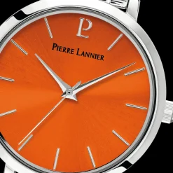 Montre Femme CHOUQUETTE Cadran Orange Bracelet Acier Argenté
