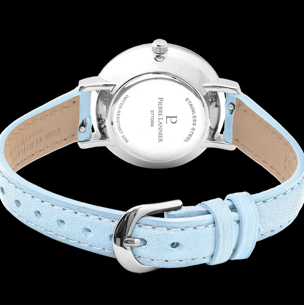 Montre Femme CHOUQUETTE Cadran Bleu Bracelet Cuir Bleu