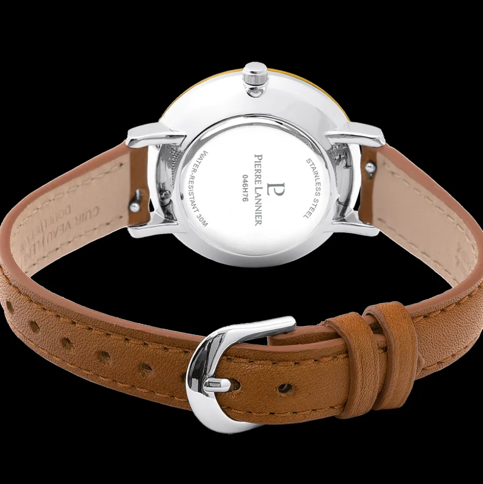 Montre Femme CHOUQUETTE Cadran Vert Bracelet Cuir Brun