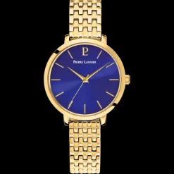 Montre Femme CHOUQUETTE Doré Cadran Bleu Bracelet Acier Doré 12 MM