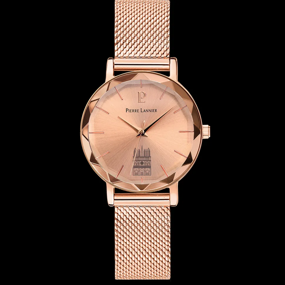 Montre Femme COEUR BATTANT Doré-rose Cadran Doré rose Bracelet Acier milanais Doré-rose 14 MM