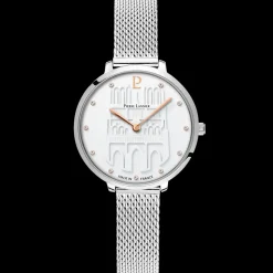 Montre Femme COEUR BATTANT Argenté Cadran Blanc Bracelet Acier milanais Argenté 12 MM